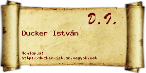 Ducker István névjegykártya