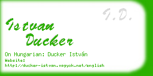 istvan ducker business card